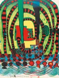 Friedensreich Hundertwasser, Seereise II - Reise zur See und mit der Bahn, 1967, Lithograph in colors