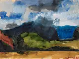 Klaus Fußmann, Ohne Titel (Norwegen), Wohl 1988, Watercolor
