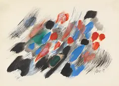 Ohne Titel by Fritz Winter, 1959, Oil on paper, sold Dec 2014