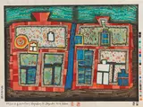 Friedensreich Hundertwasser, 2 bis 13 schwimmende Fenster, 1979, Woodcut in colors
