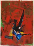 Francis Bott, Komposition in Rot