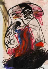 Ohne Titel by Walter Stöhrer, 1986, Mixed media, sold Dec 2014