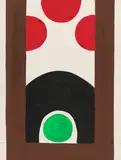 Komposition mit Halbkreisen by Georg Karl Pfahler, 1963, Gouache, sold Dec 2014