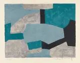 Composition grise, verte et bleue by Serge Poliakoff, 1966, Lithograph in colours, sold Dec 2014