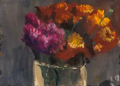 Herbstastern by Klaus Fußmann, 1988, Mixed media, sold Dec 2014