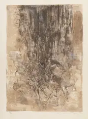 Composition by Zao Wou-ki, 1960, Lithograph in colors, sold Dec 2014