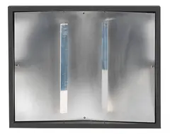 Hermann Goepfert, Aluminiumreflektor, 1973, Aluminium, Draht und Holz
