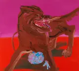 Andrea Bender, Wolfs-Hund (Monsterserie), 2001, Acrylic on canvas