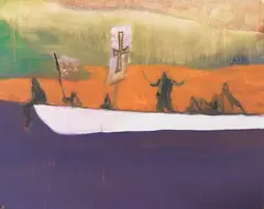 Ohne Titel (Canoe) by Peter Doig, 2008, Etching and aquatint in colors, sold Dec 2014
