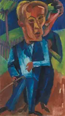Conrad Felixmüller, Der Maler Otto Schubert und Frau, 1919, Oil on canvas