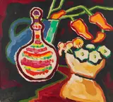 Karl Schmidt-Rottluff, Im Lichtstrahl, 1956, Oil on canvas