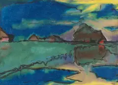 Marschlandschaft by Emil Nolde, Um 1922/25, Watercolor, sold Dec 2014
