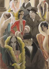 Straßenszene by (d.i. Dörte Clara Wolff) Dodo, Um 1928, Gouache, sold Dec 2014