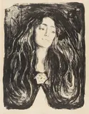 Edvard Munch, The Brooch. Eva Mudocci, 1903, Lithograph