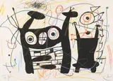Joan Miró, Ohne Titel, 1971, Colored chalk drawing