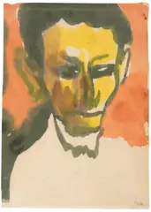 Porträt by Emil Nolde, Um 1918/20, Watercolor, sold Dec 2014