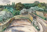 Paul Kleinschmidt, Landschaft in Südfrankreich (Regentag in Cassis), 1930, Oil on canvas