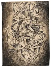 Robert Michel, Halt!, Wohl 1920, India ink drawing