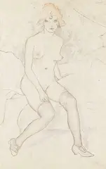 Christian Schad, Am Morgen, 1930, Pen and India ink drawing