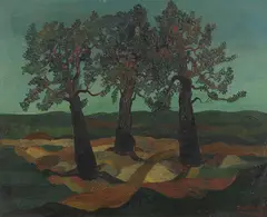 Baumgruppe by Josef Scharl, 1934, Oil on burlap, sold Dec 2014
