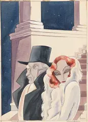 Abstieg by (d.i. Dörte Clara Wolff) Dodo, 1929, Watercolor, sold Dec 2014