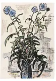 Krug mit Blaudiesteln by Karl Schmidt-Rottluff, 1968, Brush and India ink, sold Dec 2014