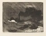 Emil Nolde, Dampfer, 1910, Etching and aquatint