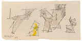 Lyonel Feininger, Ohne Titel (Ghosties), 1955, Watercolor