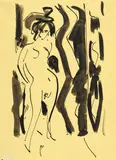 Frauenakt by Ernst Ludwig Kirchner, Um 1910, Pen and India ink, sold Dec 2014