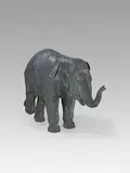Alexander Fischer, Elefant, Wohl 1960, Bronze