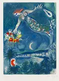 Marc Chagall, Die Sirene und der Fisch, 1967, Lithograph in colors