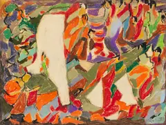 Komposition by Adolf Hölzel, Um 1925/1930, Pastel, sold Dec 2014