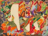 Adolf Hölzel, Komposition, Um 1925/1930, Pastel