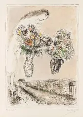 Der Triumphbogen by Marc Chagall, 1976, Lithograph in colors, sold Dec 2014