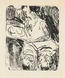 Graphik besehendes Mädchen by Ernst Ludwig Kirchner, 1907, Lithograph, sold Dec 2014
