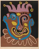 Pablo Picasso, Le vieux Bouffon, 1963, Linocut in colors