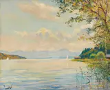 Edward Cucuel, Starnberger See - Fernsicht, Um 1920, Oil on canvas