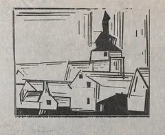 Kirche by Lyonel Feininger, 1923, Woodcut, sold Dec 2014