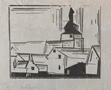 Lyonel Feininger, Kirche, 1923, Woodcut
