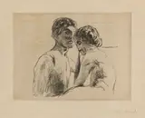 Edvard Munch, Zwei Menschen, 1914, Drypoint