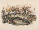 Schneewittchen by Alfred Kubin, 1923, Pen and India ink drawing, sold Dec 2014