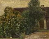 Adolf Hölzel, Bäume vor dem Haus, Um 1904, Oil on canvas