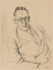 Kurt Weinhold, Hermann Hesse, Wohl 1920/30er, Pencil drawing