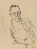 Kurt Weinhold, Hermann Hesse, Wohl 1920/30er, Pencil drawing