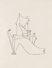 Yves Tanguy, Composition, 1937, Brush and ink drawing