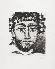 Le Faune by Pablo Picasso, 1958, Etching and aquatint, sold Dec 2014