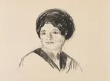 Edvard Munch, Junge Frau (Ung kvinne), 1912, Chalk lithograph