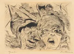 Theater by Max Beckmann, 1916, Drypoint, sold Dec 2014
