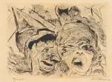 Max Beckmann, Theater, 1916, Drypoint