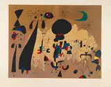 Femmes lune étoile by Joan Miró, 1963, Lithograph in colors, sold Dec 2014